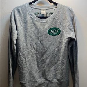 XS shimmer grey jets ‘PINK’ pullover